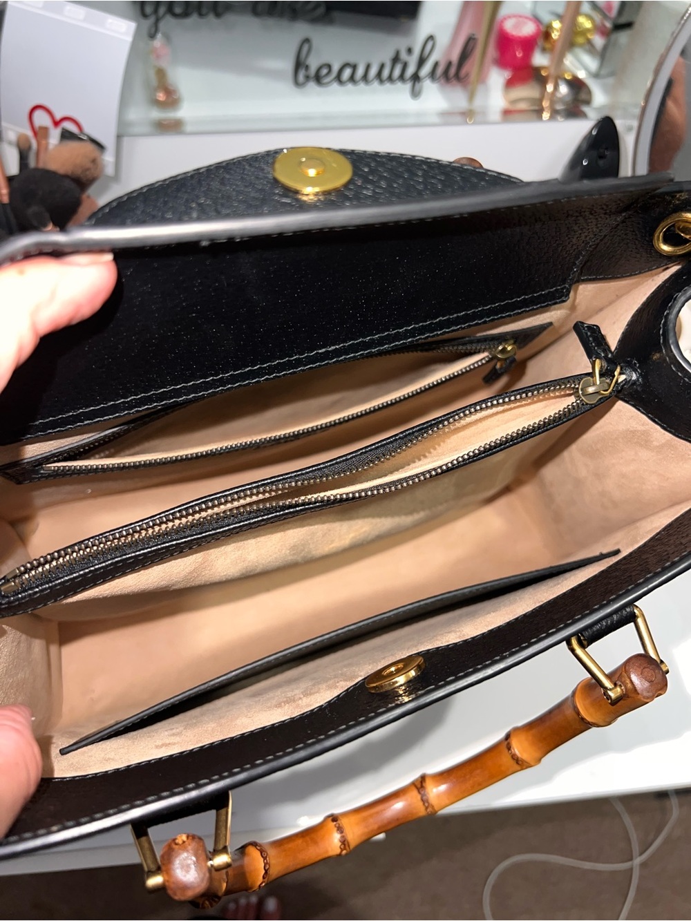 Gucci Diana Medium Tote Bag (Style 678842 U3ZDT 1260) - Picture 6 of 7